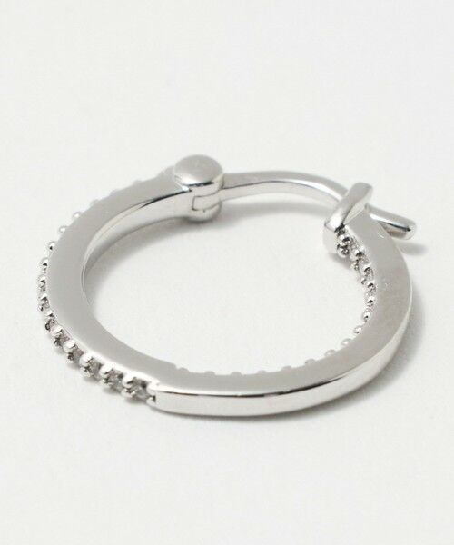 UNITED ARROWS / ユナイテッドアローズ ピアス・イヤリング | パヴェ ナローフープ ピアス | 詳細4