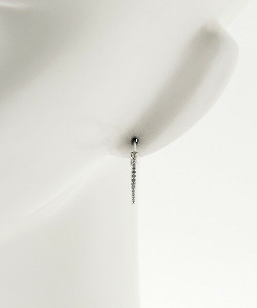 UNITED ARROWS / ユナイテッドアローズ ピアス・イヤリング | パヴェ ナローフープ ピアス | 詳細5