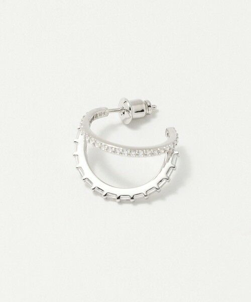 UNITED ARROWS / ユナイテッドアローズ ピアス・イヤリング | パヴェ ダブルフープ ピアス | 詳細1