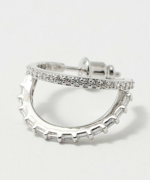 UNITED ARROWS / ユナイテッドアローズ ピアス・イヤリング | パヴェ ダブルフープ ピアス | 詳細4