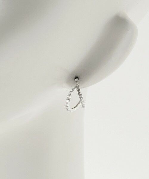 UNITED ARROWS / ユナイテッドアローズ ピアス・イヤリング | パヴェ ダブルフープ ピアス | 詳細5