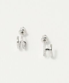 UNITED ARROWS / ユナイテッドアローズ ピアス・イヤリング | パヴェ ダブル Cシェイプ ピアス