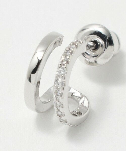 UNITED ARROWS / ユナイテッドアローズ ピアス・イヤリング | パヴェ ダブル Cシェイプ ピアス | 詳細4