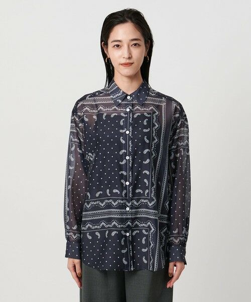 UNITED ARROWS / ユナイテッドアローズ シャツ・ブラウス | オーガンジー プリント シャツ ‐ウォッシャブル‐ | 詳細3