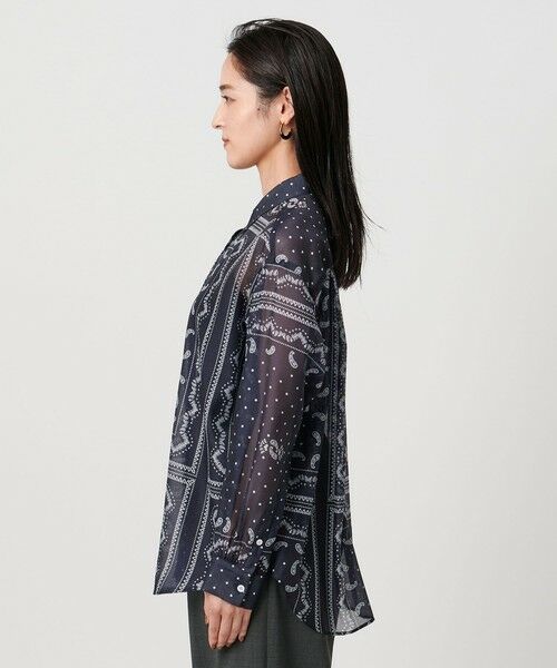 UNITED ARROWS / ユナイテッドアローズ シャツ・ブラウス | オーガンジー プリント シャツ ‐ウォッシャブル‐ | 詳細4