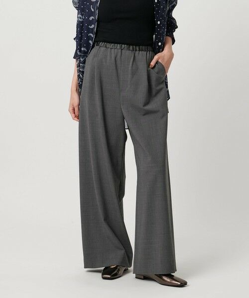 UNITED ARROWS/ユナイテッドアローズ サテン ウエスト イージー パンツ ‐ウォッシャブル‐ MD. GRAY 36