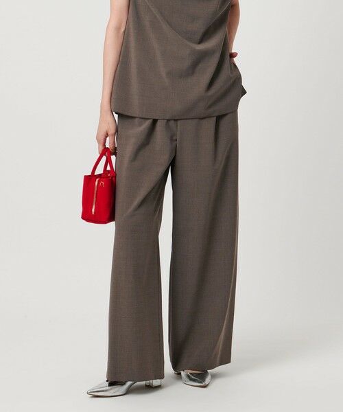 UNITED ARROWS / ユナイテッドアローズ その他パンツ | サテン ウエスト イージー パンツ ‐ウォッシャブル‐(DK.BROWN)