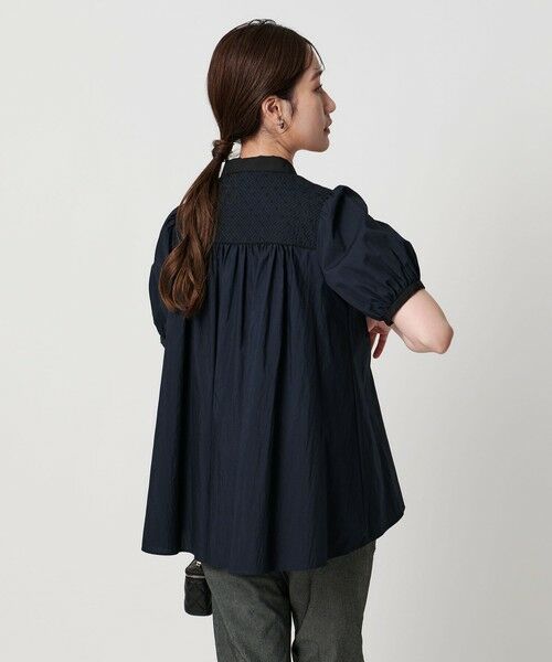 UNITED ARROWS ネイビー 半袖ブラウス FREE UNITED ARROWS 「UNITED ARROWS」 半袖ブラウス FREE ネイビー