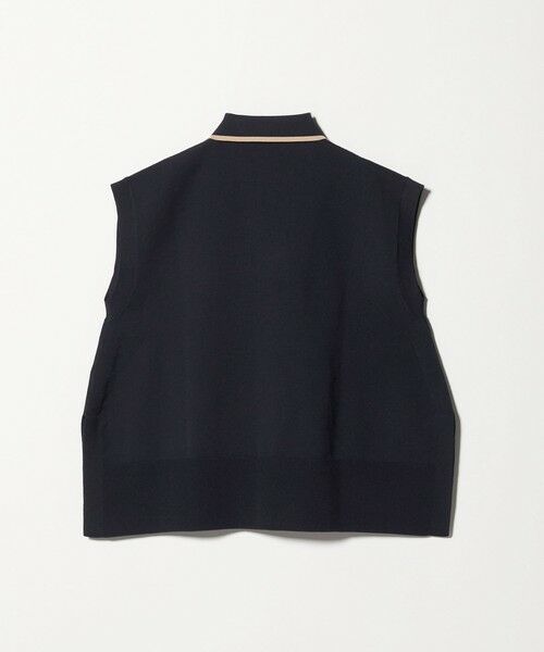 UNITED ARROWS／ Pミニフリル ニットベスト／黒 UNITED ARROWS（ユナイテッドアローズ）の「P ミニフリル ニット