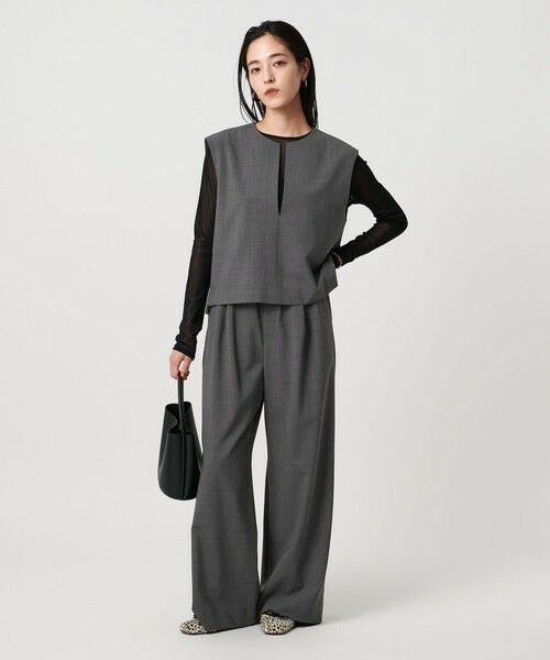 UNITED ARROWS / ユナイテッドアローズ ベスト | スリット ノーカラー ベスト ‐ウォッシャブル‐ | 詳細3