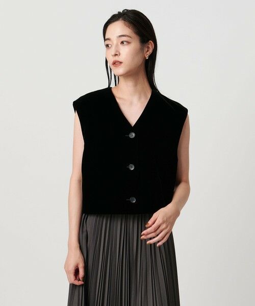 UNITED ARROWS / ユナイテッドアローズ ベスト | ベルベット ミニ ベスト | 詳細1