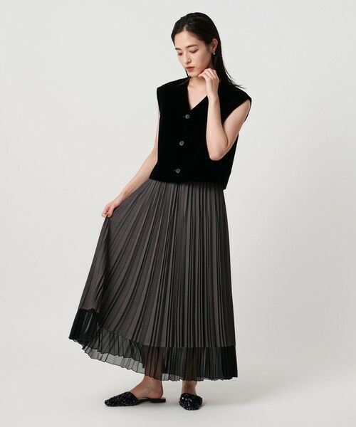 UNITED ARROWS / ユナイテッドアローズ ベスト | ベルベット ミニ ベスト | 詳細2