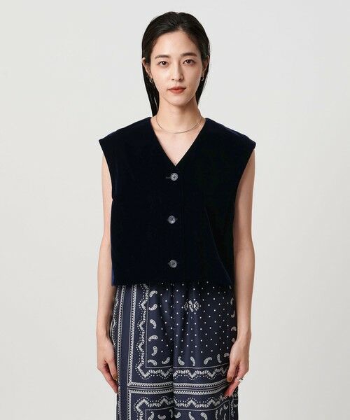 UNITED ARROWS / ユナイテッドアローズ ベスト | ベルベット ミニ ベスト | 詳細10