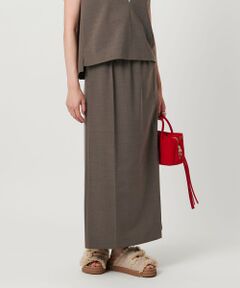 UNITED ARROWS / ユナイテッドアローズ ロング・マキシ丈スカート | サテン ウエスト ロングスカート ‐ウォッシャブル‐