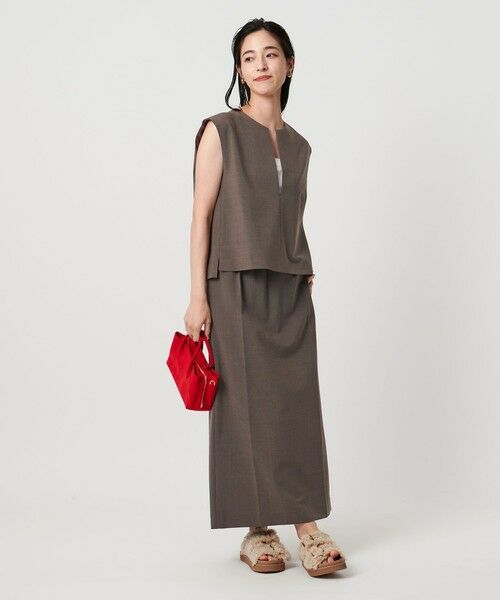 UNITED ARROWS / ユナイテッドアローズ ロング・マキシ丈スカート | サテン ウエスト ロングスカート ‐ウォッシャブル‐ | 詳細13