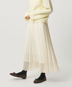 UNITED ARROWS / ユナイテッドアローズ ロング・マキシ丈スカート | シアー コンビ プリーツ スカート