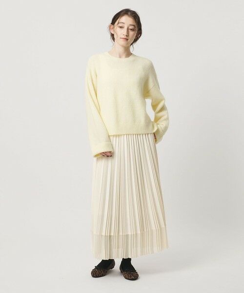 UNITED ARROWS / ユナイテッドアローズ ロング・マキシ丈スカート | シアー コンビ プリーツ スカート | 詳細4