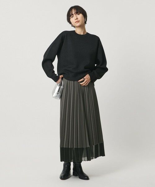 UNITED ARROWS / ユナイテッドアローズ ロング・マキシ丈スカート | シアー コンビ プリーツ スカート | 詳細2