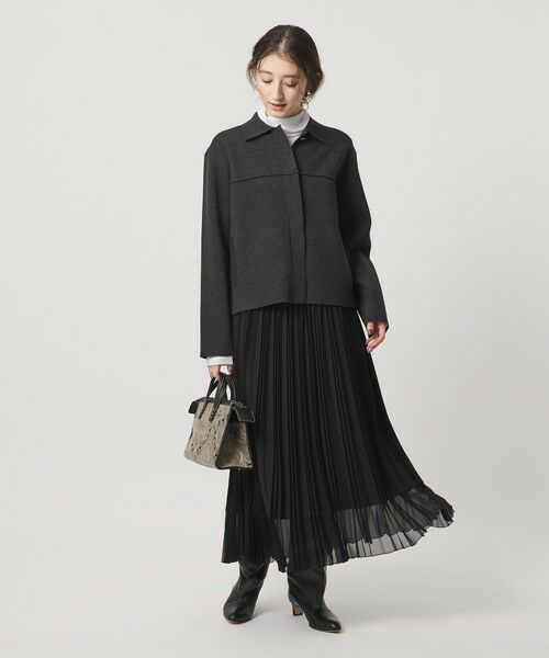 UNITED ARROWS / ユナイテッドアローズ ロング・マキシ丈スカート | シアー コンビ プリーツ スカート | 詳細11