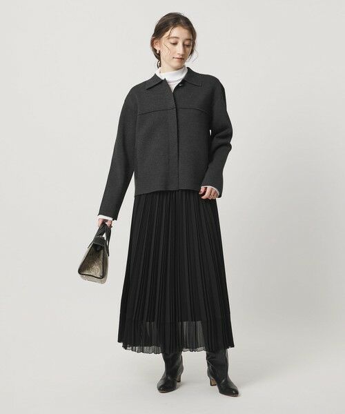 UNITED ARROWS / ユナイテッドアローズ ロング・マキシ丈スカート | シアー コンビ プリーツ スカート | 詳細12