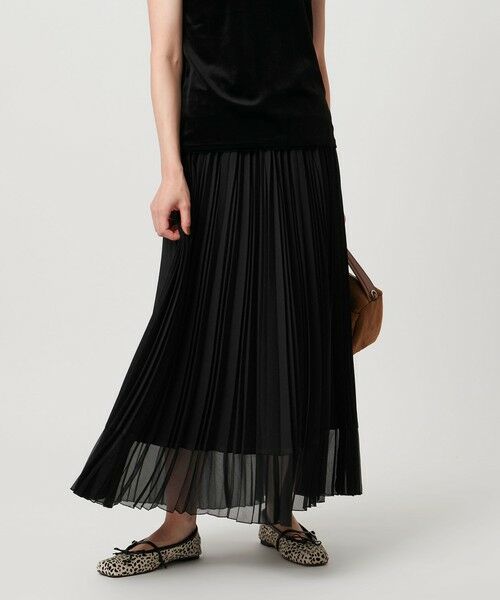 UNITED ARROWS / ユナイテッドアローズ ロング・マキシ丈スカート | シアー コンビ プリーツ スカート | 詳細13