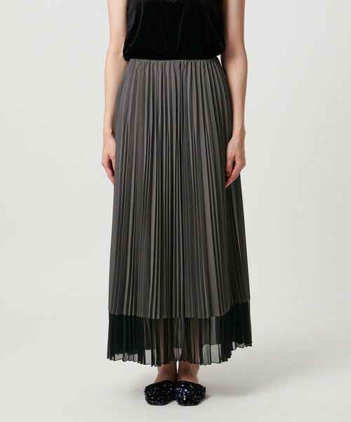 UNITED ARROWS / ユナイテッドアローズ ロング・マキシ丈スカート | シアー コンビ プリーツ スカート | 詳細17