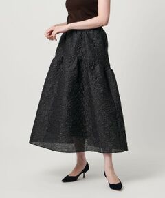 セール】 シャーリングジャガード フレアスカート （ロング