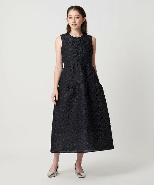 UNITED ARROWS/ユナイテッドアローズ ジャガード ワンピース NAVY FREE