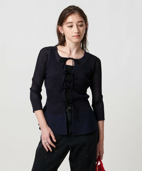 UNITED ARROWS / ユナイテッドアローズ カーディガン・ボレロ | シアー リボン 2WAYカーディガン ウォッシャブル | 詳細21