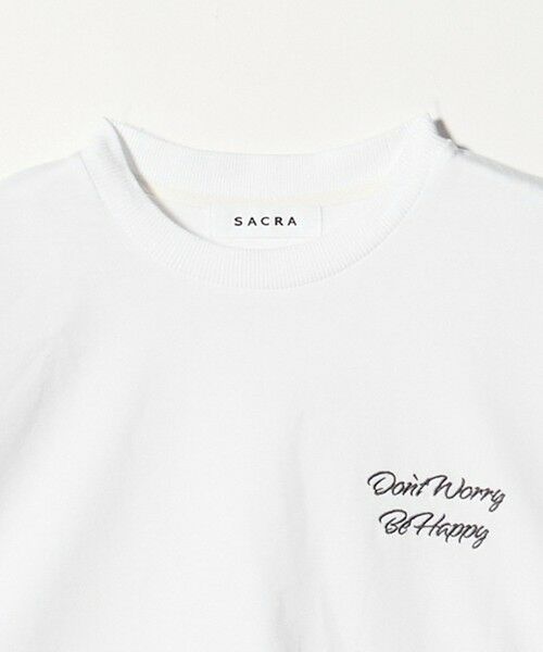 UNITED ARROWS / ユナイテッドアローズ Tシャツ | ＜SACRA＞メッセージプリント クロップド Tシャツ | 詳細2