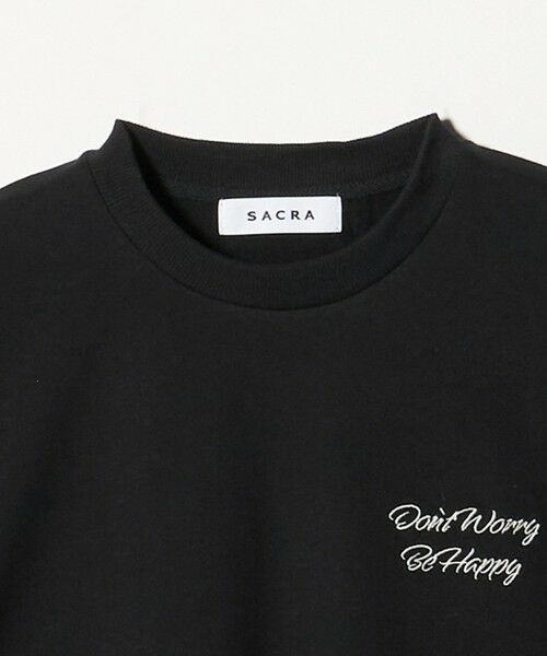 UNITED ARROWS / ユナイテッドアローズ Tシャツ | ＜SACRA＞メッセージプリント クロップド Tシャツ | 詳細6