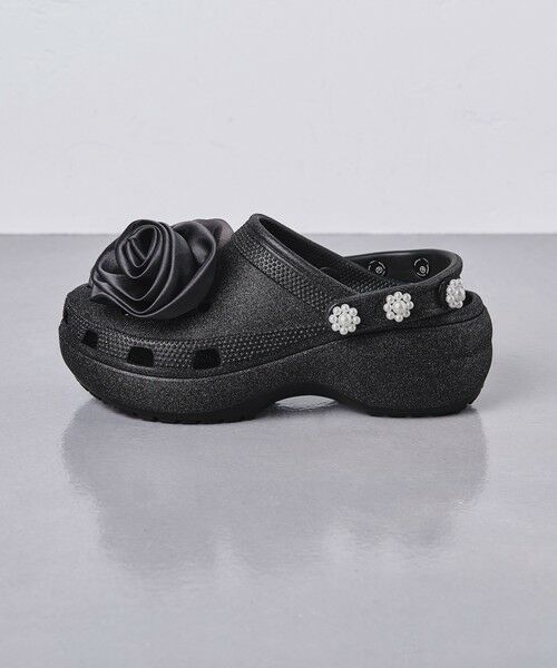 UNITED ARROWS/ユナイテッドアローズ 【別注】<crocs>クラシック プラットフォーム グリッター サンダル BLACK 23cm UNITED ARROWS/ユナイテッドアローズ 【別注】<crocs>クラシック プラットフォーム グリッター サンダル BLACK 23cm