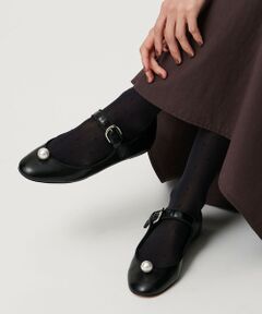 Pertini ウイングチップフラットシューズ　黒　ユナイテッドアローズ Pertini ウイングチップフラットシューズ 黒 ユナイテッド