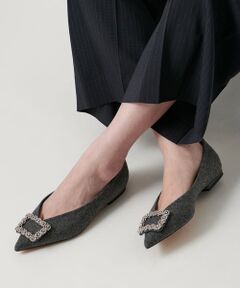 ユナイテッドアローズ ポインテッド オープントゥ ポインテッドトゥ ソフト パンプス BLACK (パンプス)|UNITED