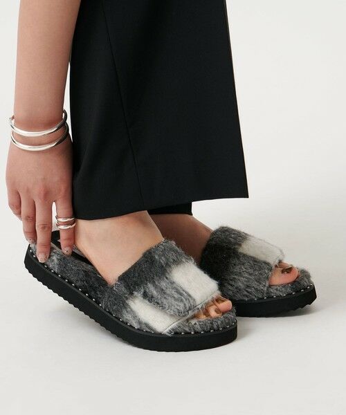 UNITED ARROWS / ユナイテッドアローズ サンダル | チェック スライダー サンダル | 詳細1