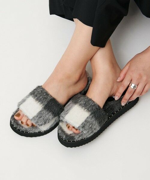 UNITED ARROWS / ユナイテッドアローズ サンダル | チェック スライダー サンダル | 詳細2