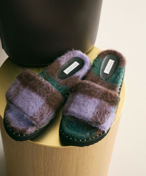 UNITED ARROWS / ユナイテッドアローズ サンダル | チェック スライダー サンダル | 詳細14