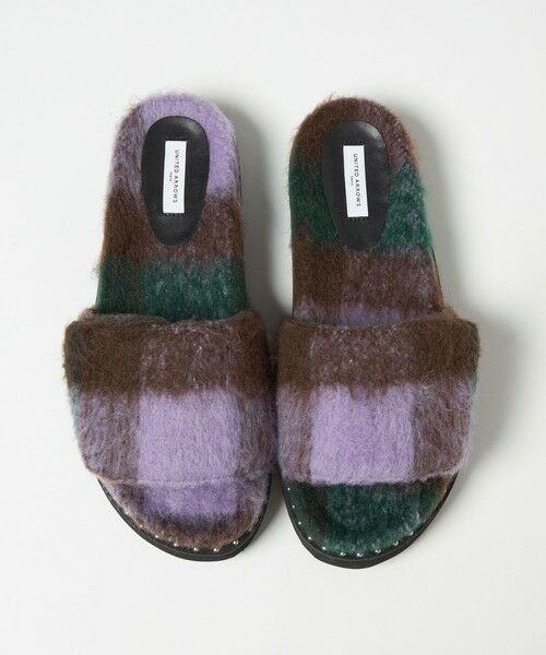 UNITED ARROWS / ユナイテッドアローズ サンダル | チェック スライダー サンダル | 詳細19