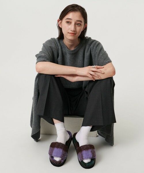 UNITED ARROWS / ユナイテッドアローズ サンダル | チェック スライダー サンダル | 詳細16