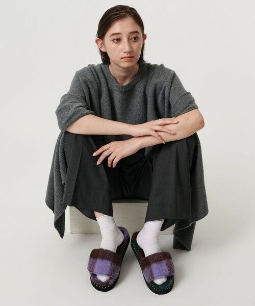 UNITED ARROWS / ユナイテッドアローズ サンダル | チェック スライダー サンダル | 詳細17