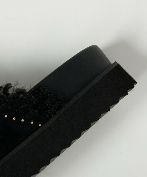 UNITED ARROWS / ユナイテッドアローズ サンダル | フェイクファー 2ライン スタッズ サンダル | 詳細12