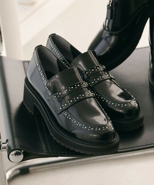 UNITED ARROWS / ユナイテッドアローズ ビジネス・ドレスシューズ | スタッズ ローファー | 詳細1