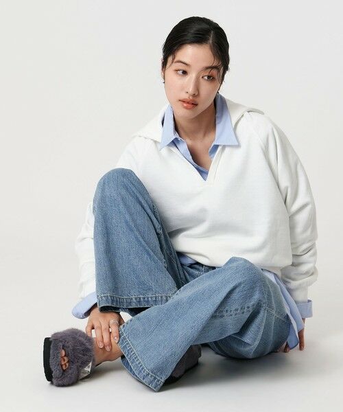 UNITED ARROWS / ユナイテッドアローズ サンダル | フェイクファークロス ビジュー サンダル | 詳細13