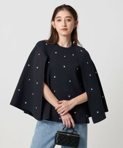 UNITED ARROWS / ユナイテッドアローズ ニット・セーター | エンブロイダリー フラワー ケープニット ‐ウォッシャブル‐