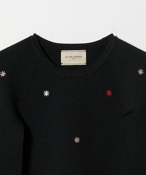 UNITED ARROWS / ユナイテッドアローズ ニット・セーター | エンブロイダリー フラワー ケープニット ‐ウォッシャブル‐ | 詳細5