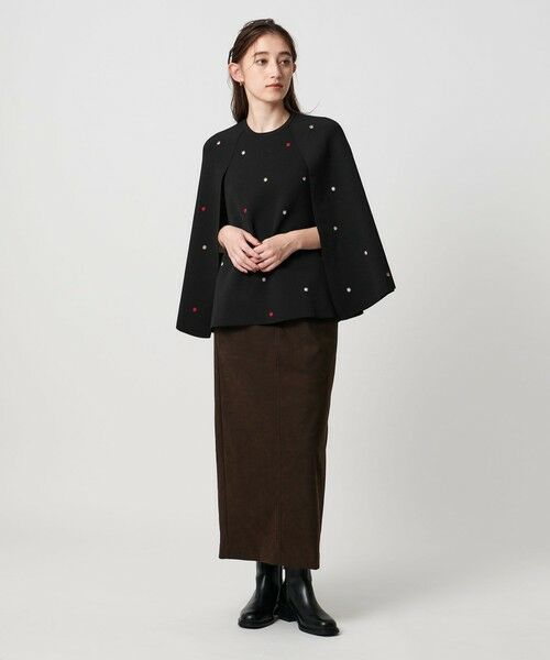 UNITED ARROWS / ユナイテッドアローズ ニット・セーター | エンブロイダリー フラワー ケープニット ‐ウォッシャブル‐ | 詳細2