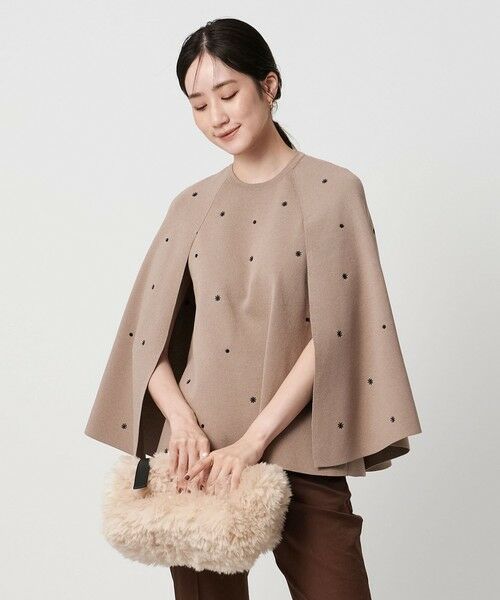 UNITED ARROWS / ユナイテッドアローズ ニット・セーター | エンブロイダリー フラワー ケープニット ‐ウォッシャブル‐ | 詳細7