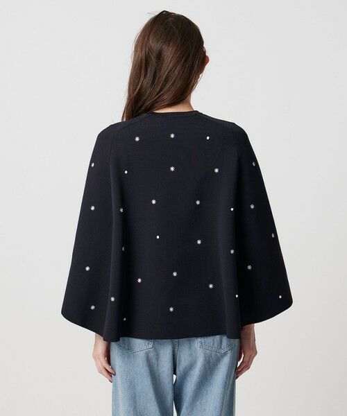 UNITED ARROWS / ユナイテッドアローズ ニット・セーター | エンブロイダリー フラワー ケープニット ‐ウォッシャブル‐ | 詳細22