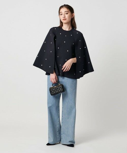 UNITED ARROWS / ユナイテッドアローズ ニット・セーター | エンブロイダリー フラワー ケープニット ‐ウォッシャブル‐ | 詳細18