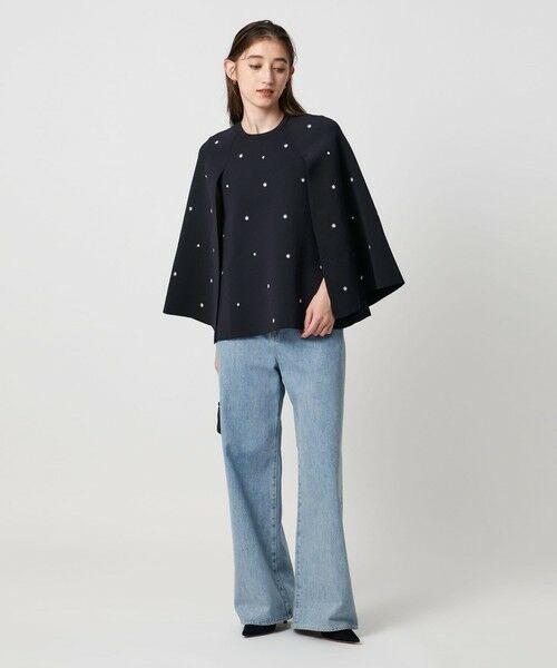 UNITED ARROWS / ユナイテッドアローズ ニット・セーター | エンブロイダリー フラワー ケープニット ‐ウォッシャブル‐ | 詳細19